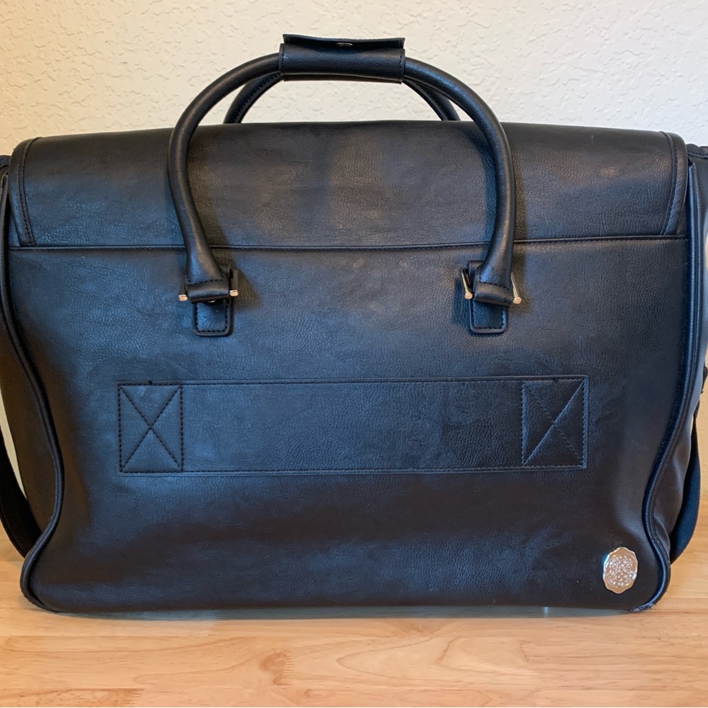 Vince Camuto - weekender overnight bag - chevron faux cow hide leather - Picture 6 of 13